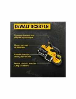 Scie à Ruban Compacte Sans Fil XR 18V Li-ion DEWALT DCS371N