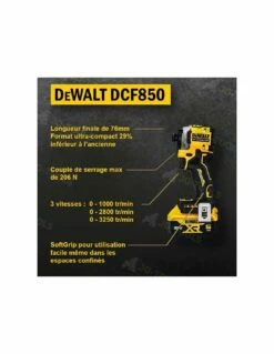 Visseuse à Chocs DeWALT DCF850NT 18V XR Li-ion ¼"